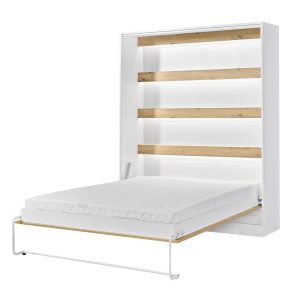 Półkotapczan Pionowy Aston 160 Dąb Artisan + Biały Uchwyt + LED