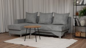 Narożnik z funkcją spania Linea tkanina ZOOM