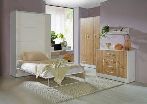 Półkotapczan Pionowy Malina 140 Biały + Białe Uchwyty