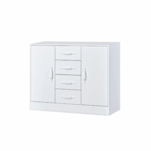 Komoda Aston 120 Biała z Białym Uchwytem