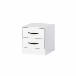 Stolik Nocny Aston Biały z Czarnym Uchwytem