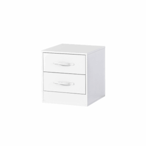Stolik Nocny Aston Biały z Białym Uchwytem