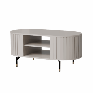 Ława Zaro z Półką i Zaokrąglonymi Bokami Kaszmir