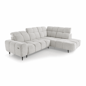 Narożnik Sivaro z elektrycznie wysuwanym siedziskiem I Kremowy Raven 22