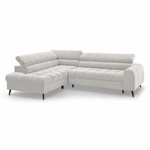 Narożnik z funkcją spania Vestro I Kremowy Misterio 03