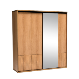 Duża Szafa Przesuwna 200 Fortise Dąb Karmel