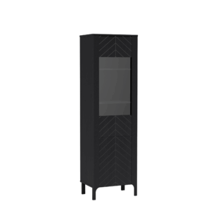 Przeszklony Regał 60 Montis Czarny Painflow