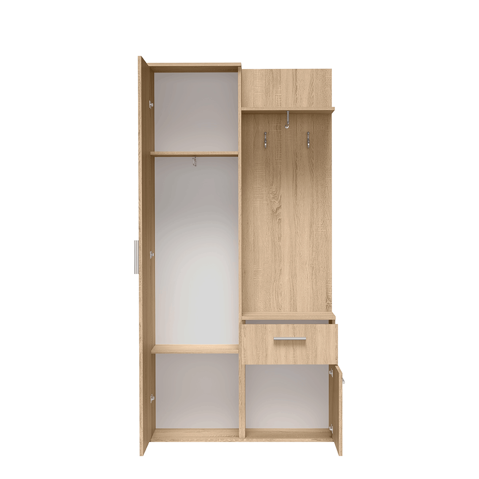 LUX_garderoba_sonoma_OPEN_front kopia 1